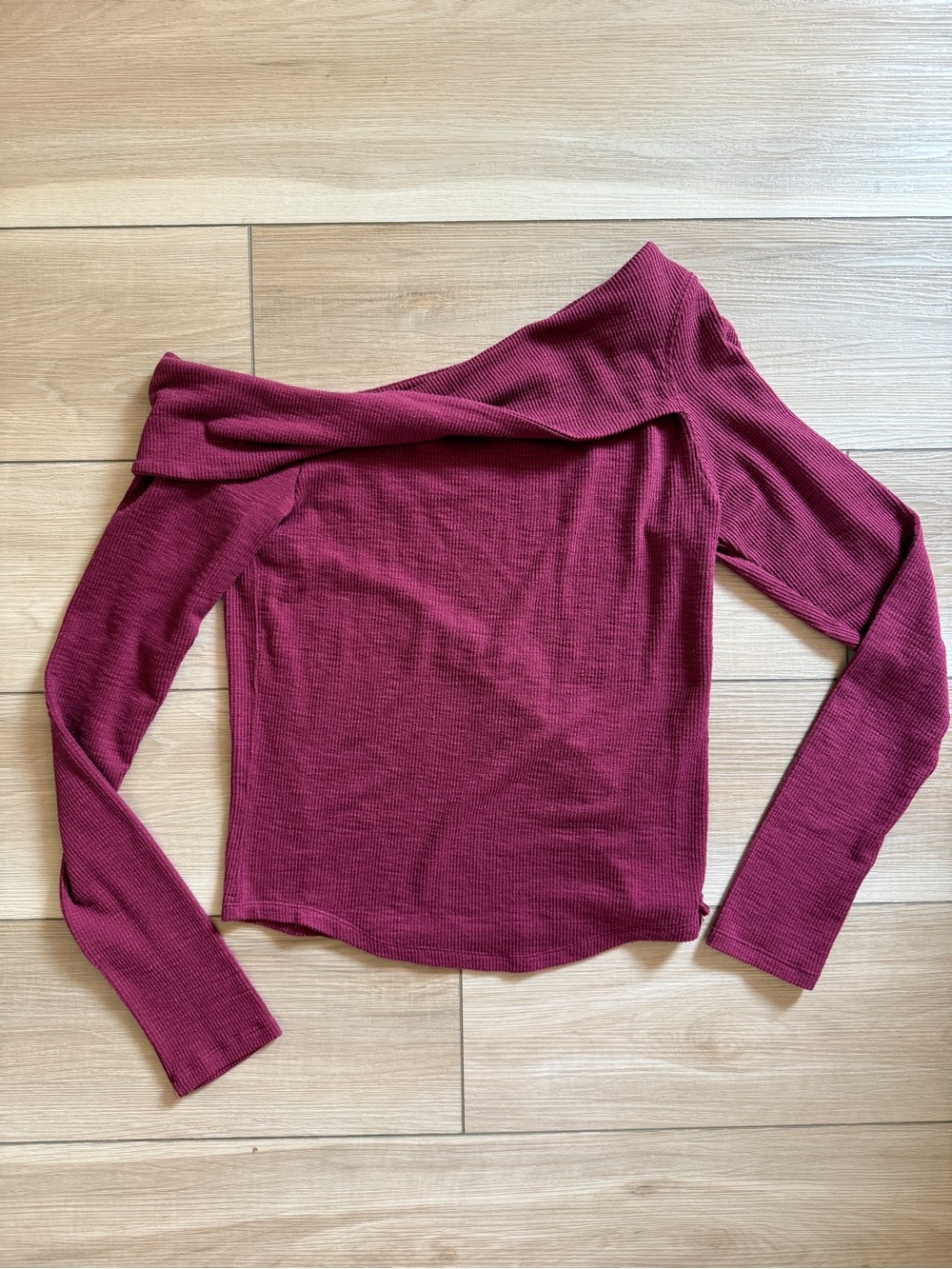 Free People We the Free One Shoulder Long Sleeve Tee Medium